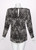 Yves Saint Laurent YSL Black White Silk Print Blouse Top, 1970s