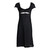 Prada Black Cutout Patent Trim Dress, 1990s