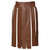 Prada Brown Pebbled Leather Fringe Waist Belt / Skirt Overlay