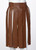 Prada Brown Pebbled Leather Fringe Waist Belt / Skirt Overlay