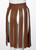 Prada Brown Pebbled Leather Fringe Waist Belt / Skirt Overlay