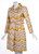 Bill Blass for Maurice Rentner Mod Metallic Zigzag Stripes Coat Dress, 1960s