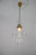 Large Midcentury Pendant, Clear Glass and Brass, Europe, 1960s