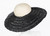 Galanos Couture Ivory Silk Black Raffia Hat