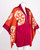 Vintage Japanese Magenta Orange Tie Dye Silk Kimono jacket, 1970s