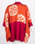 Vintage Japanese Magenta Orange Tie Dye Silk Kimono jacket, 1970s