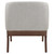 Abra Armchair in Light Fabric and Walnut Finish