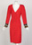 Bob Mackie Red Button Front Dress Beaded Cuffs, 1980s