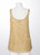 1970s Halston Beaded & Gold Pearl Organza Sleeveless Tunic Top