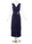 Issey Miyake Blue Pleated Maxi Dress w/ Lucite Belt