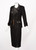 1990s Rare Chanel Black Linen Silk Print Gold Chain Jacket Skirt Suit Top Set