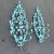 Mid-Century Modern Italian Floral Tole Candle Wall Sconces