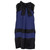 Chanel Blue & Black Silk Strapless Bow Dress Runway, 1990