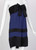 Chanel Blue & Black Silk Strapless Bow Dress Runway, 1990
