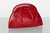 Vintage Bottega Veneta Red Karung Lucite Frame Clutch Bag