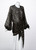 Saint Laurent Sheer Black Silk Gold Lurex Dot Cut Out Back Tunic Mini Dress