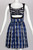 Prada Silk Cable Knit Blue Black Printed Cut Out Dress Runway Fall 2010