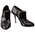 Gucci Black Sequin High Heels Ankle Booties Boots Size 37.5