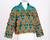 Prada Turquoise Silk Taffeta Floral Applique Jacket, Spring 2012