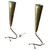 Italian Designer, Small Modernist Table Lamps, Brass, Italy, 1940s