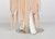 Jean Paul Gaultier Blush Crinkle Silk Chiffon Rib Knit Yoke Skirt, 2000s