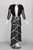 CourrÃ¨ges Black Metallic Polka Dot Layered Maxi Dress, 1970s