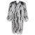 Yves Saint Laurent White Black Ostrich Feather Coat YSL Rare Documented 1960s