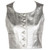 Chanel Silver Leather Cropped Vest, 1990s