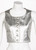 Chanel Silver Leather Cropped Vest, 1990s