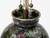 Monumental 1950s Italian Metallic Jewel Glaze Ceramic Lamp