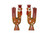 Folk Art Rooster Candle Holders