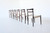Set of Six Scandinavian Dining Chairs Rosewood, Denmark, 1960