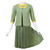 1960s Tiziani Couture by Karl Lagerfeld Lemon Silk Print Dress and Vest Set