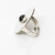 Mod Silver Midcentury Double Finger Ring With Green inset