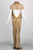 Junya Watanabe Comme des Garcons Floral Gold Chain Cut Out Back Dress, 2008