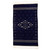 Indigo Texcoco Mexican Wool Serape Blanket