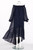 Saint Laurent Blue Polka Dot Off Shoulder Silk Dress YSL 1970s