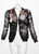 2014 Rodarte Black Handmade Openknit Wool & LamÃ¨ Crochet Flower Sweater