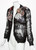 2014 Rodarte Black Handmade Openknit Wool & LamÃ¨ Crochet Flower Sweater