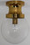 Large Set Midcentury Lights with Brass Frame & Large Handblown Glass Globe 1960s