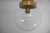 Large Set Midcentury Lights with Brass Frame & Large Handblown Glass Globe 1960s