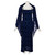 Issey Miyake Pleated Blue Polka Dot Dress & Jacket Set