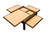 Bernard Vuarnesson, Coffee Table "Par 4", Wood, circa 1980, Italy