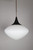 Large Midcentury Pendants, Structured Opaline Glass, Europe, 1960s
