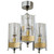 Sciolari Brushed Brass and Chrome Hurricane Glass Chandelier
