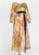 Malcolm Starr Rhinestone Organza Print Dress, 1970s