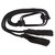 Vintage Black Rope Tassel Plastic Statement Belt attributed YSL