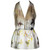 Prada Silk Beach Print Plunge Neck Top Runway, 2010