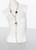 Yves Saint Laurent White Lucite Gold Rings Belt Necklace YSL, 1970s
