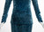 Galanos Couture Blue Velvet Evening Tunic Top Pants Suit, 1980s